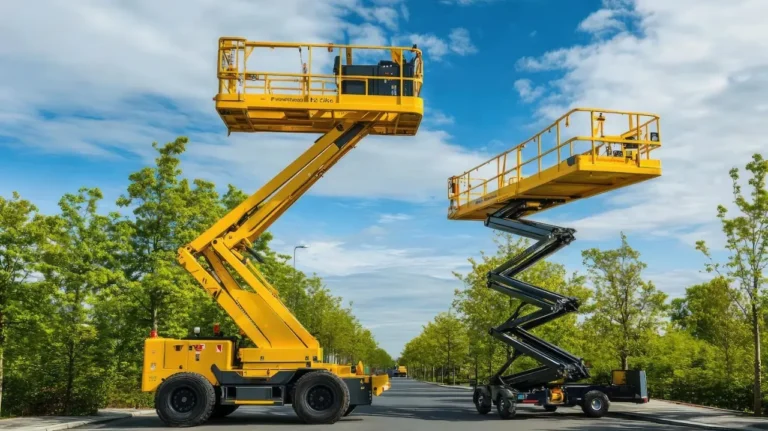 yellow-boom-lift-scissor-lift-street-ai-generated-illustration_1014672-30346